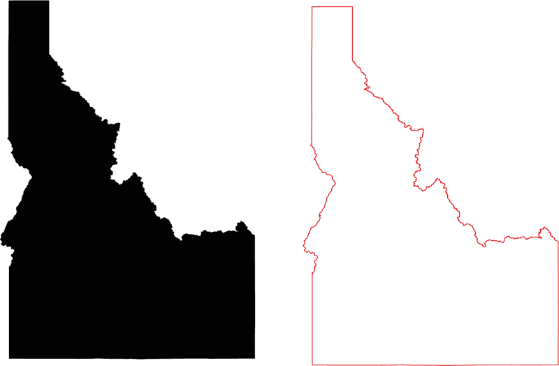 Idaho Free Contour Line Map