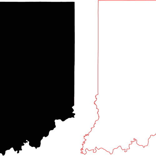 Indiana Free Contour Line Map