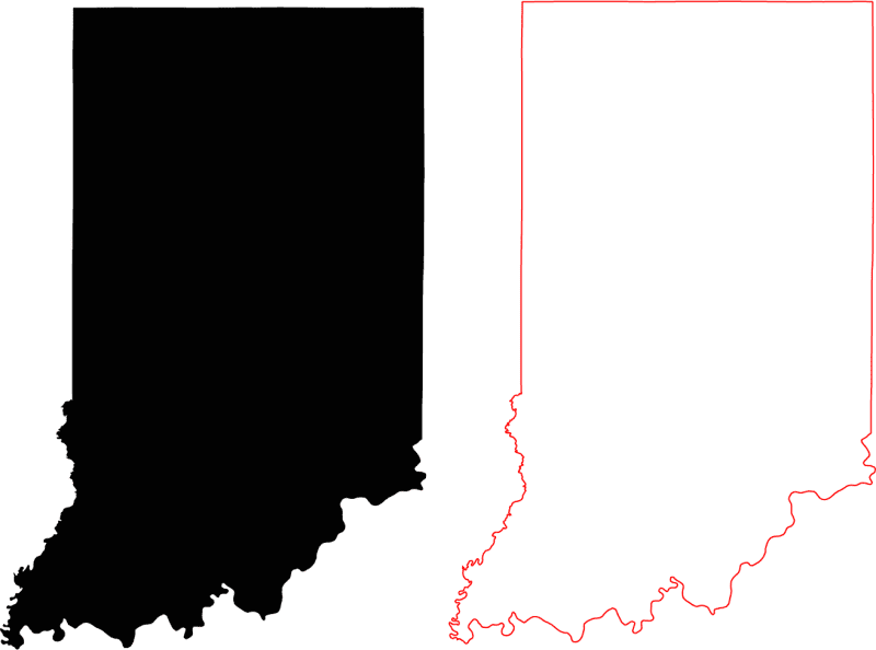Indiana Free Contour Line Map