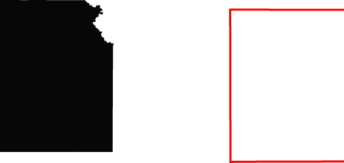 Kansas Free Cut Out Map