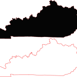 Kentucky Black Silhouette Free Map