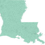 Louisiana ZIP Code Map Basic