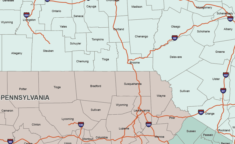 ProGrade Middle Atlantic County Map