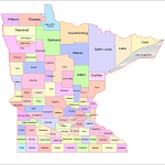 Minnesota COlored County Map