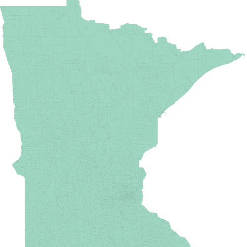 Minnesota ZIP Code Map Basic