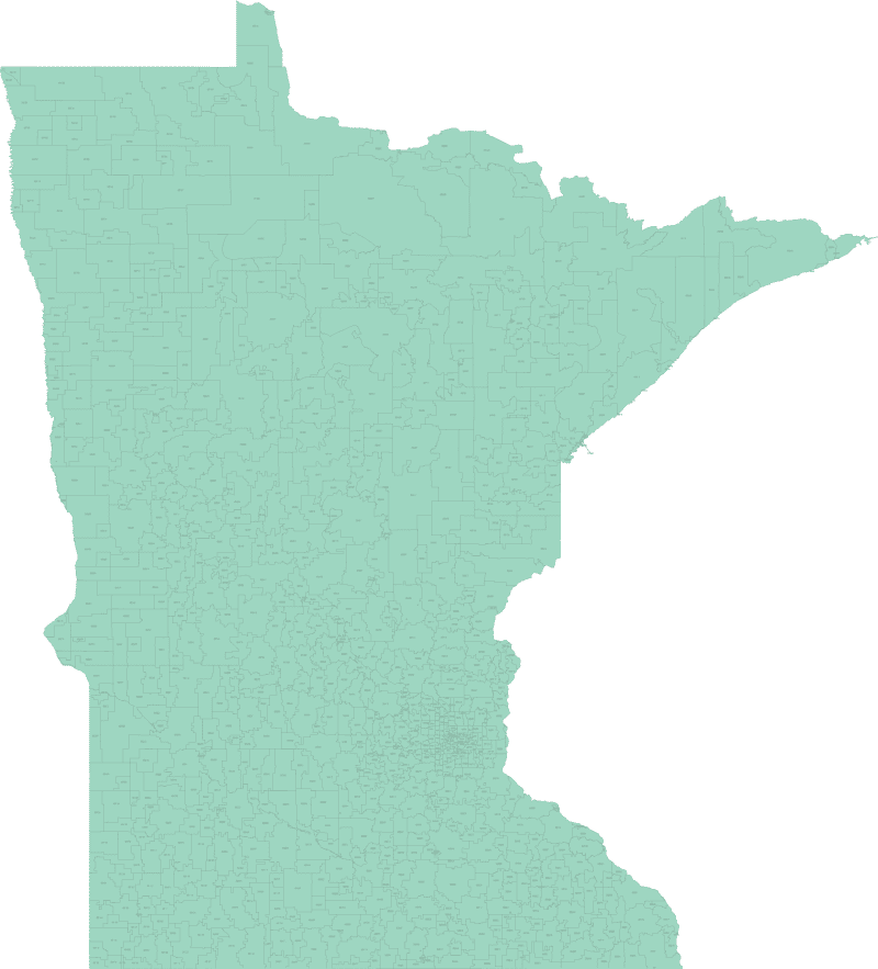 Minnesota ZIP Code Map Basic