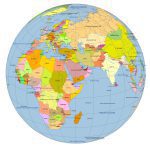 Near East Focused Colored Globe