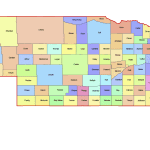 Nebraska Colored County Map