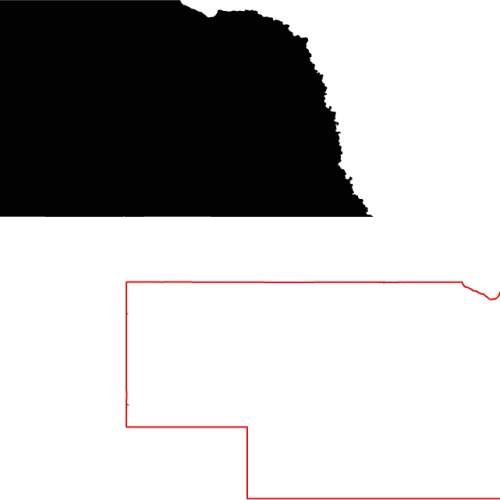Nebraska Black Fill Map