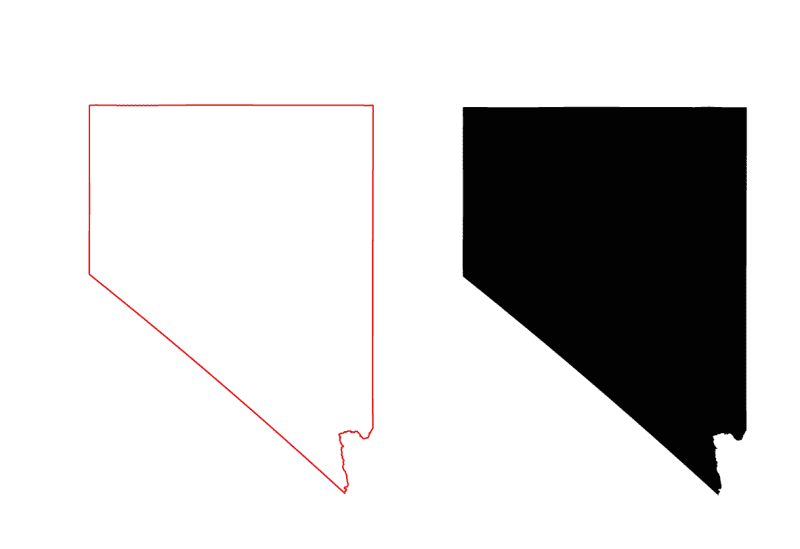 Nevada State Outline Map