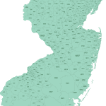 New Jersey Basic ZIP Code Map
