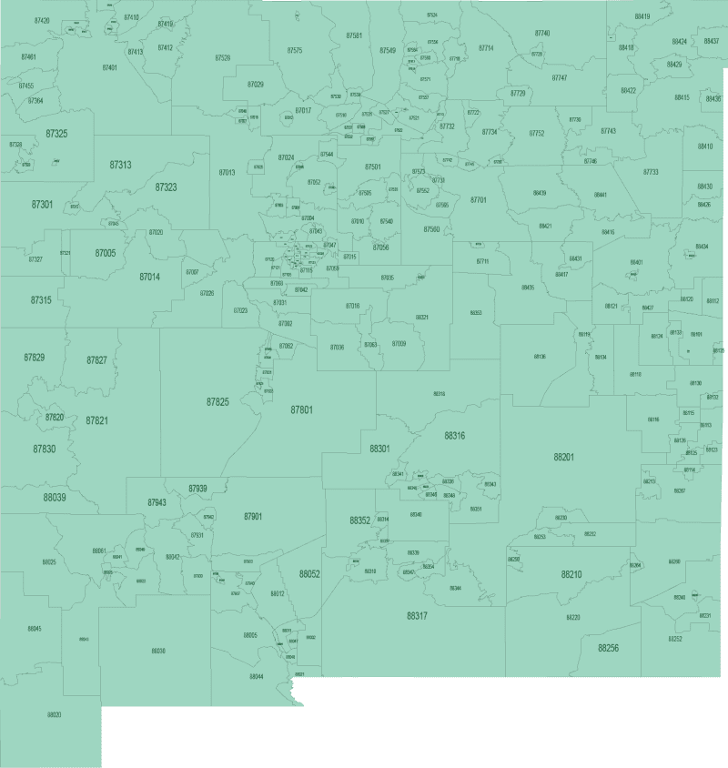 New Mexico ZIP Code Map