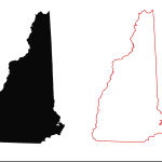 New Hampshire Black Fill Map