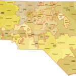 North Carolina 3-Digit ZIP Code Map with Counties