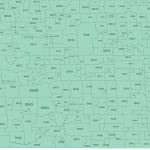 North Dakota ZIP Code Map Basic