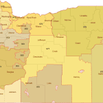 Oregon 3-Digit ZIP Code Map with Counties
