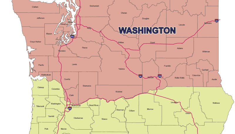 Precision Pacific Region County Map