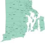 Rhode Island ZIP Code Map Basic