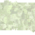 South Dakota ZIP Code Map With Cities