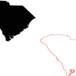 South Carolina Free Black Filled Map