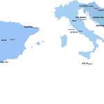 Southern-Europe digital map