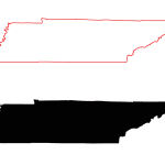 Tennessee Free Black Fill Map