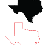 Texas Free Black FIlled Map