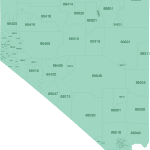 Nevada ZIP Code Map Basic