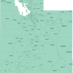 Utah ZIP Code Map Basic