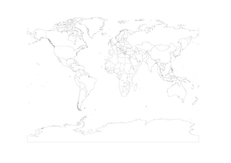 World outline map