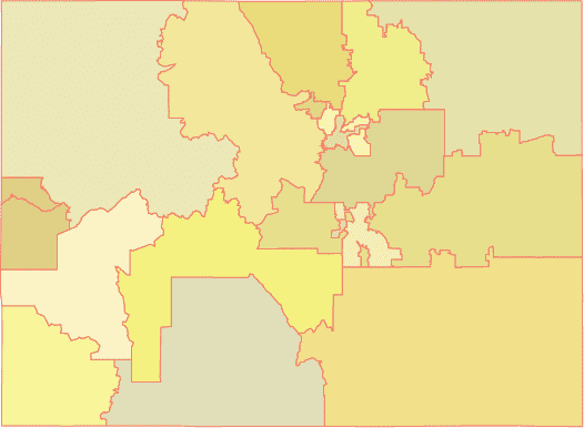 CO 3 digit zip code shapes
