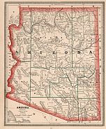 Arizona old map. 1883. Screen resolution. NON vector. JPG image