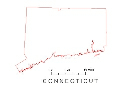 Preview of Connecticut State free vector map