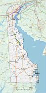 Delaware counties vector map. 2 MB