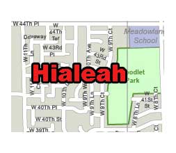 Hialeah FL street, road vector map. Cs 5 version. 7 MB