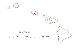 Preview of Hawaii State free map, ai, pdf, jpg files