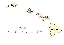Preview of Hawaii county vector map.ai, pdf, jpg files