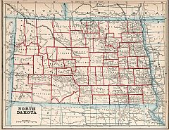 North Dakota historical map. 1893 . Size:1734x 1535 px.