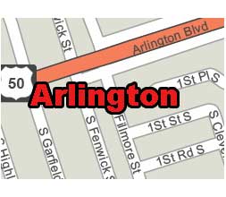 Arlington city map. Vector format. Illustrator CS3 version. 8 MB.