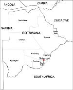 Botswana vector contour map. Eps