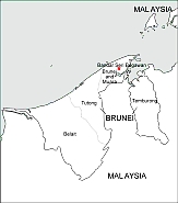 Brunei free vector map