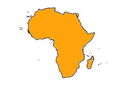 Detailed Africa continent outline map