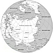 China centered Asia Globe on gradient background