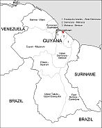 Guyana free vector map