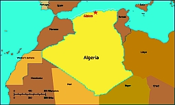 Algeria free vector map