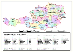 Your-Vector-Maps.com Administrative divisions of Austria