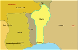 Benin free vector map