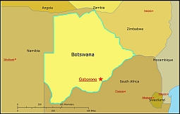 Botswana free vector map