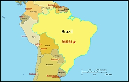 Brasilia free vector map