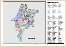 Map of Maranhao state in Brasil